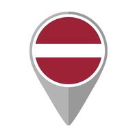 Latvia Flag on Location Pin vector