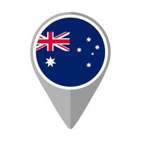 Australia Flag on Location Pin vector