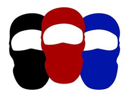 set ski mask icon. balaclava mask symbol design illustration vector