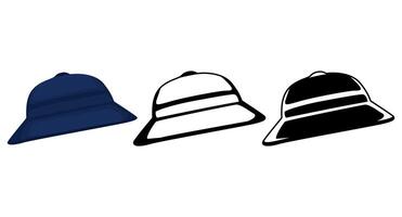 set collections bucket hat icon symbol illustration vector