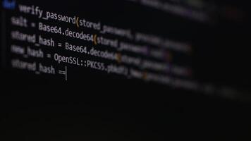 Close-Up of Code Syntax, Programming. Coding and Hacking Concept. video