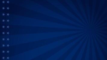 USA blue background Animation with sunburst Background and Copy Space Area video