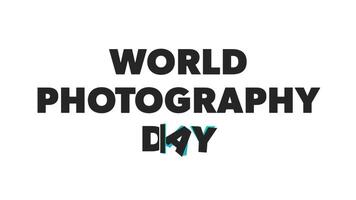 World photography day high quality text animation. World photography day. motion graphic. World photography day text animation. motion graphic. video