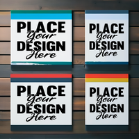 Multi panel canvas mockup psd