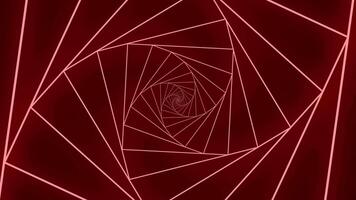 red glowing abstract tunnel endless animation futuristic background video