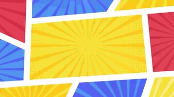 comic book scroll page animation fast transition effect video