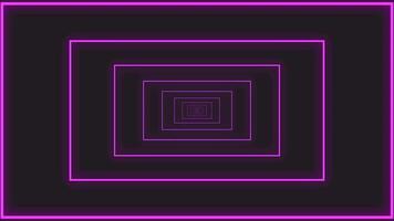 purple neon light box rectangle tunnel animation seamless animation background simple video