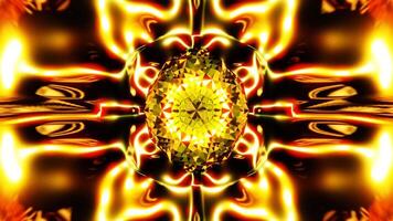 pulsing yellow ball of energy 3D animation vj loop video
