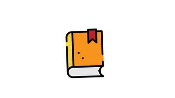 Animated book stack line icon with outline sign for linear style pictogram and Study symbol video
