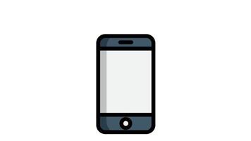mobile message icon Animated isolated alpha channel video