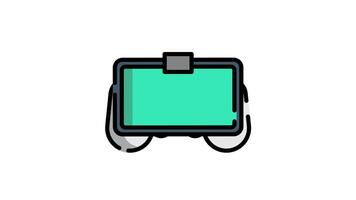 Animated game controller icon with looping and alpha channel ready to use for motion graphic video