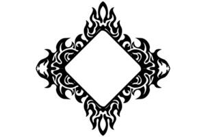 Frame or border decorative ornament design with a fire theme vector