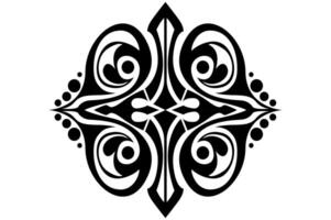Frame Border decorative ornament design with a black swirl theme vector