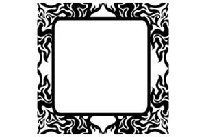 Frame or border decorative ornament design with a fire theme vector