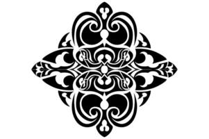 Frame Border decorative ornament design with a black swirl theme vector