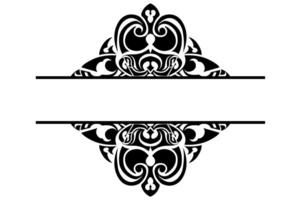 Frame Border decorative ornament design with a black swirl theme vector