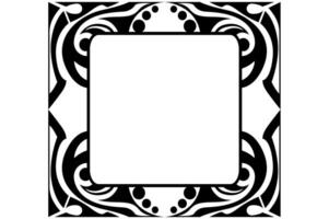 Frame Border decorative ornament design with a black swirl theme vector