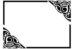 Frame Border decorative ornament design with a black swirl theme vector