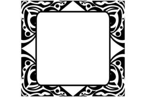 Frame Border decorative ornament design with a black swirl theme vector