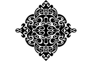 Frame border decorative ornament design with a black swirl theme vector