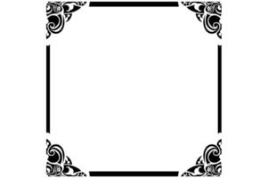 Frame Border decorative ornament design with a black swirl theme vector