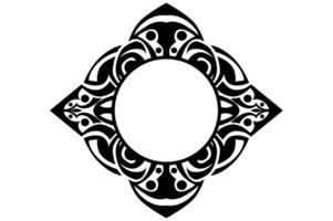 Frame Border decorative ornament design with a black swirl theme vector