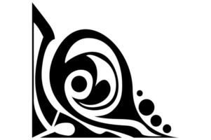 Frame Border decorative ornament design with a black swirl theme vector