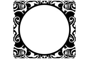 Frame Border decorative ornament design with a black swirl theme vector