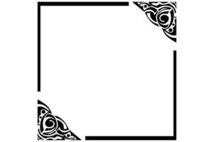 Frame Border decorative ornament design with a black swirl theme vector