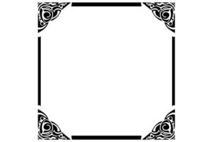 Frame Border decorative ornament design with a black swirl theme vector