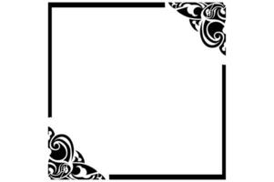Frame Border decorative ornament design with a black swirl theme vector