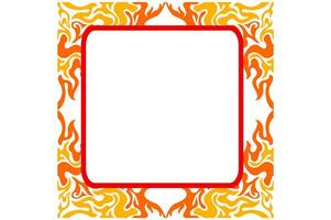 Frame or border decorative ornament design with a fire theme vector