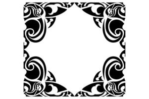 Frame Border decorative ornament design with a black swirl theme vector