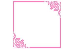 Frame or border decorative nature ornament design with a Pink Leaves or leaf theme vector