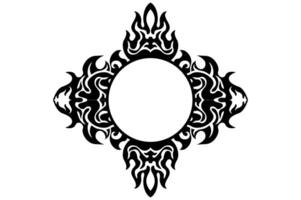 Frame or border decorative ornament design with a fire theme vector