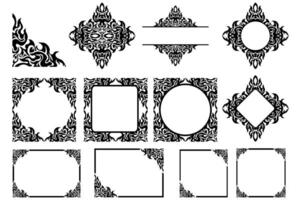 Frame or border decorative ornament design with a fire theme vector