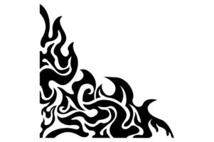 Frame or border decorative ornament design with a fire theme vector