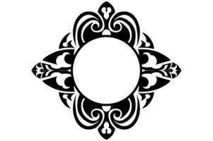 Frame Border decorative ornament design with a black swirl theme vector