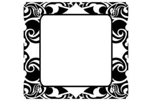 Frame Border decorative ornament design with a black swirl theme vector