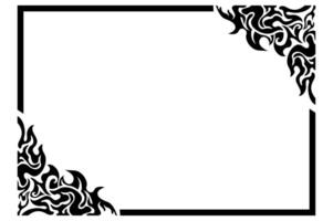 Frame or border decorative ornament design with a fire theme vector
