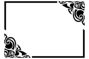 Frame Border decorative ornament design with a black swirl theme vector