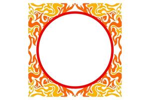 Frame or border decorative ornament design with a fire theme vector