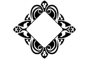 Frame Border decorative ornament design with a black swirl theme vector
