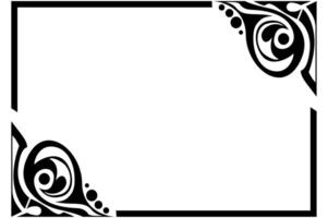 Frame Border decorative ornament design with a black swirl theme vector
