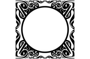Frame or border decorative nature ornament design with a black Leaves or leaf theme vector