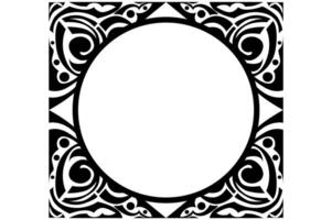 Frame Border decorative ornament design with a black swirl theme vector