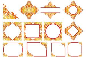 Frame or border decorative ornament design with a fire theme vector