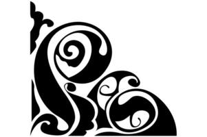 Frame border decorative ornament design with a black swirl theme vector