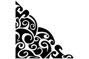 Frame border decorative ornament design with a black swirl theme vector