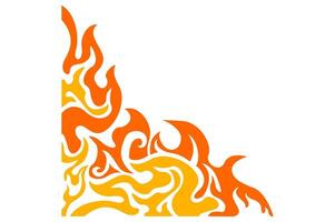 Frame or border decorative ornament design with a fire theme vector